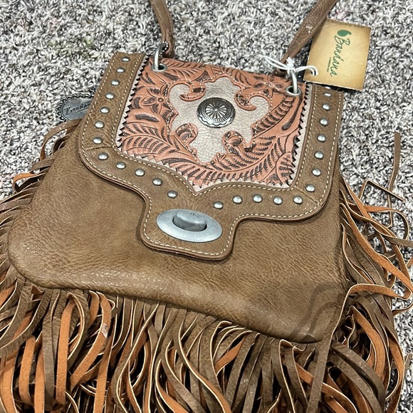 Brown Bandana fringe purse. Never used. Tag still on. - Picture 3 of 3